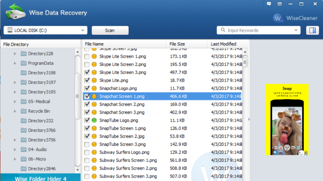 Wise Data Recovery for Windows 11, 10 Screenshot 2