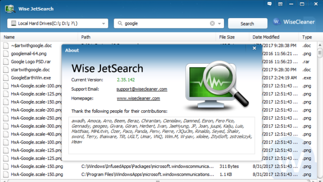 Wise JetSearch for Windows 11, 10 Screenshot 2