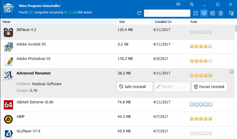 Wise Program Uninstaller Screenshot 1
