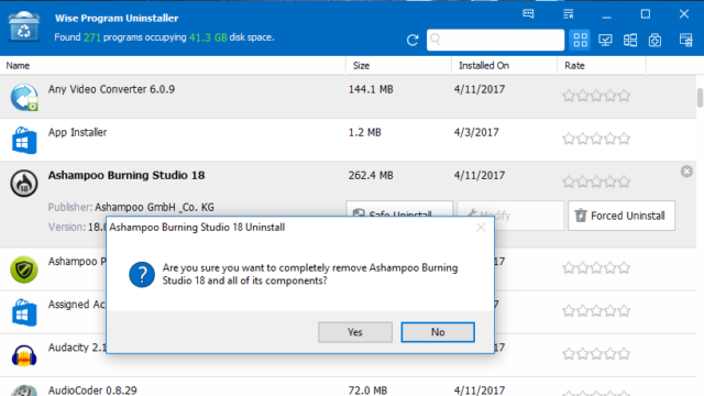 Wise Program Uninstaller for Windows 10 Screenshot 2