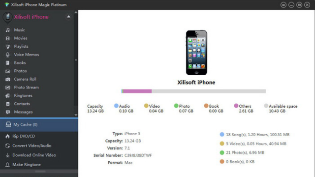 Xilisoft iPhone Magic for Windows 11, 10 Screenshot 1