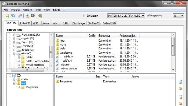 cdrtfe for Windows 11, 10 Screenshot 1