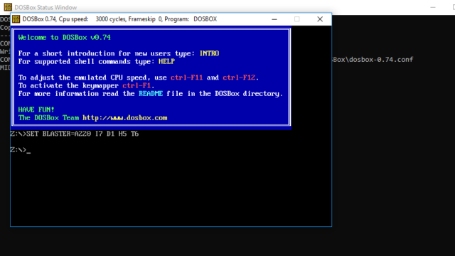 DOSBox for Windows 10 Screenshot 1