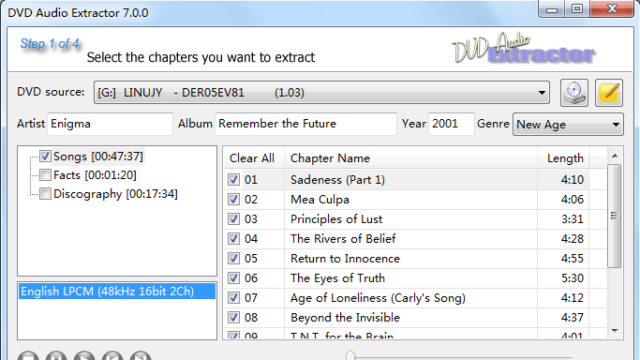 DVD Audio Extractor for Windows 11, 10 Screenshot 1