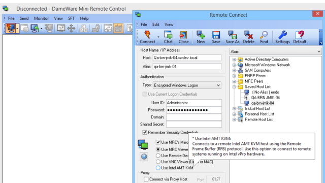 Dameware Mini Remote Control for Windows 10 Screenshot 2
