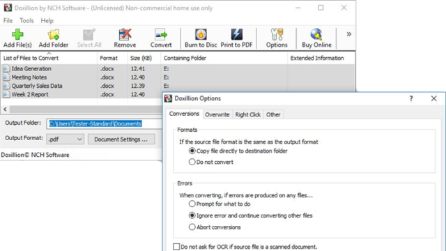 Doxillion Document Converter for Windows 10 Screenshot 2