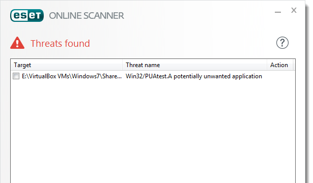 ESET Online Scanner for Windows 10 Screenshot 2