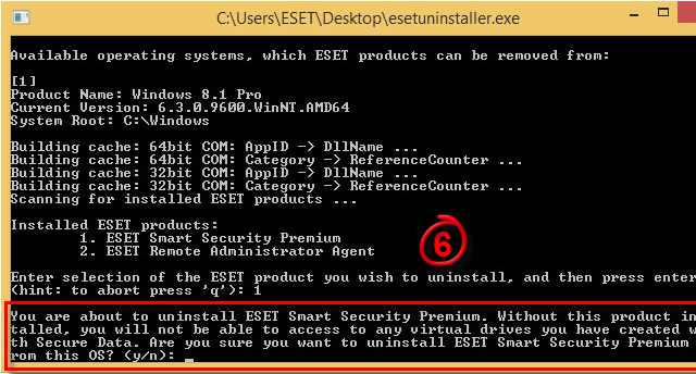ESET Uninstaller Tool for Windows 11, 10 Screenshot 1