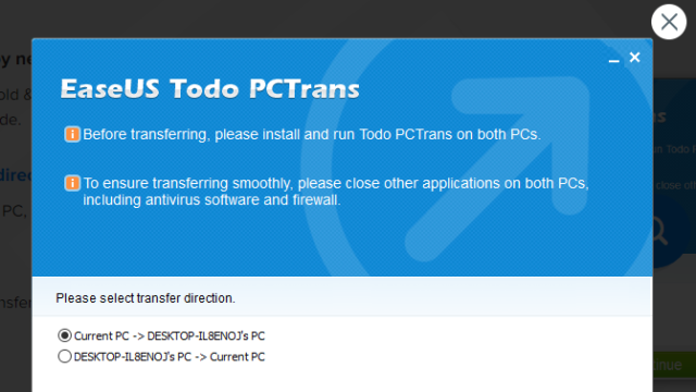 EaseUS Todo PCTrans for Windows 10 Screenshot 1