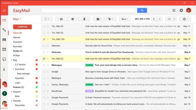 EasyMail for Gmail for Windows 11, 10 Screenshot 1