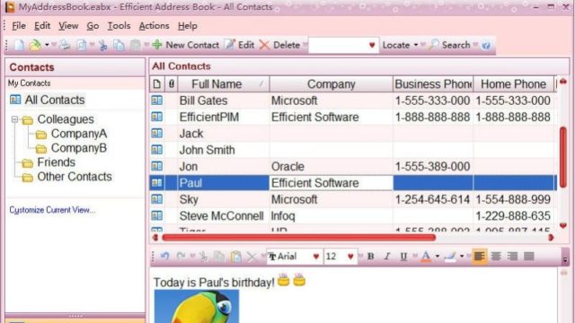 Efficient Address Book for Windows 11, 10 Screenshot 1