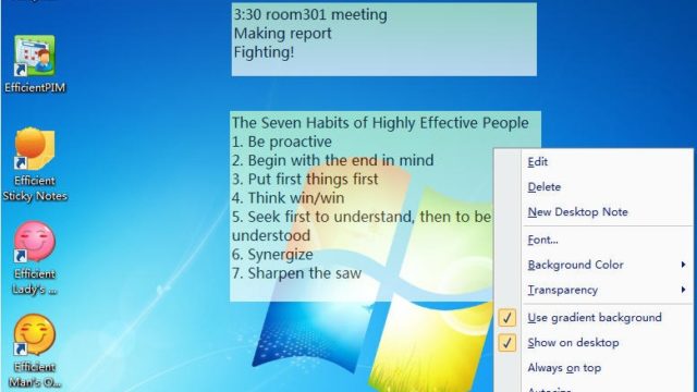 Efficient Sticky Notes for Windows 11, 10 Screenshot 2