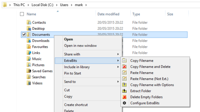 ExtraBits File Explorer Extension for Windows 10 Screenshot 1