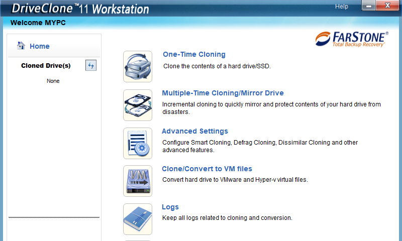 FarStone DriveClone Screenshot 1