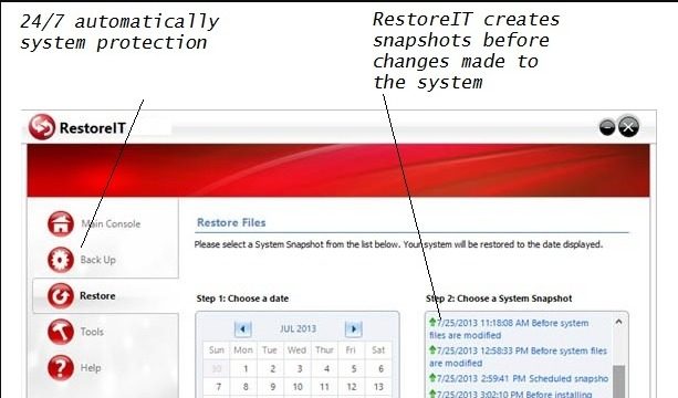 FarStone RestoreIT for Windows 11, 10 Screenshot 1