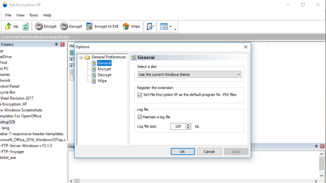 File Encryption XP for Windows 10 Screenshot 2