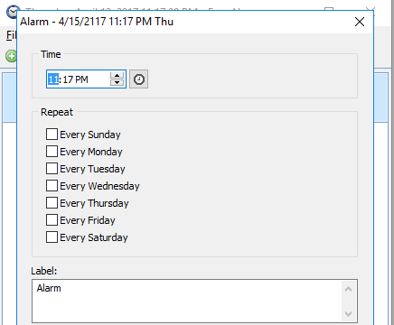 Free Alarm Clock for Windows 11, 10 Screenshot 2
