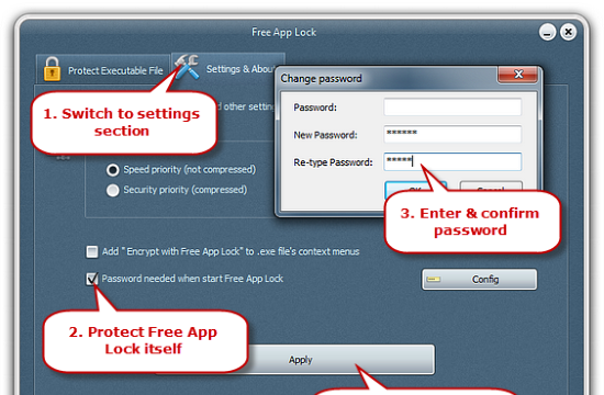 Free App Lock for Windows 11, 10 Screenshot 3
