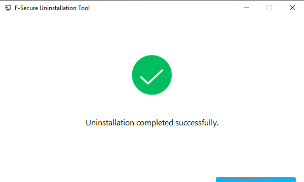 F-Secure Uninstallation Tool for Windows 10 Screenshot 3
