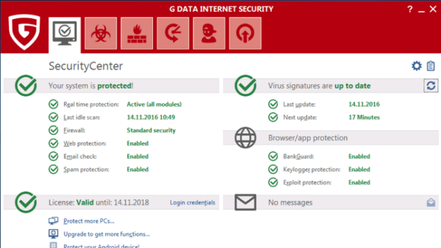 G DATA Internet Security for Windows 11, 10 Screenshot 1