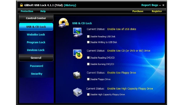 Gilisoft USB Lock for Windows 11, 10 Screenshot 1