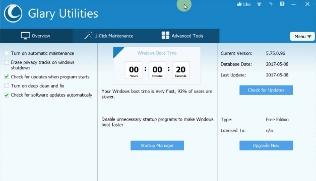 Glary Utilities for Windows 11, 10 Screenshot 1