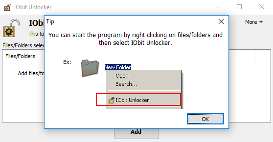 IObit Unlocker for Windows 11, 10 Screenshot 1