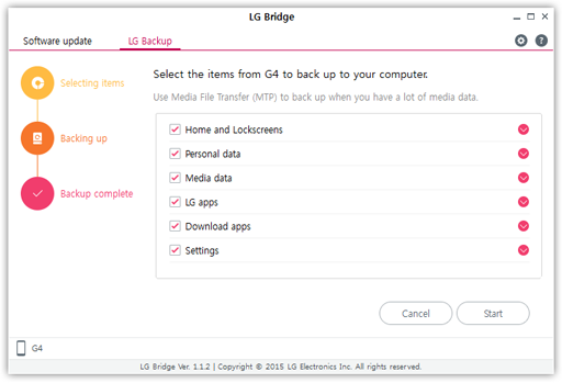 LG Bridge for Windows 11, 10 Screenshot 1