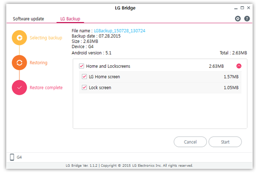 LG Bridge for Windows 10 Screenshot 2
