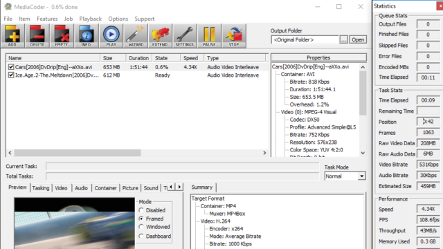 MediaCoder for Windows 10 Screenshot 2