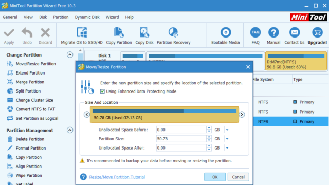 MiniTool Partition Wizard for Windows 10 Screenshot 2