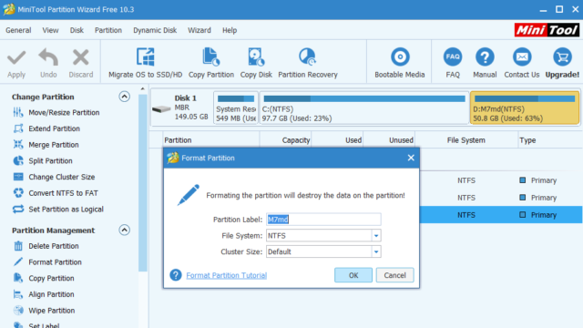 MiniTool Partition Wizard for Windows 10 Screenshot 3