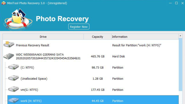 MiniTool Photo Recovery for Windows 10 Screenshot 2