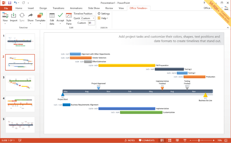 Office Timeline Screenshot 1