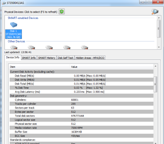 PassMark DiskCheckup Screenshot