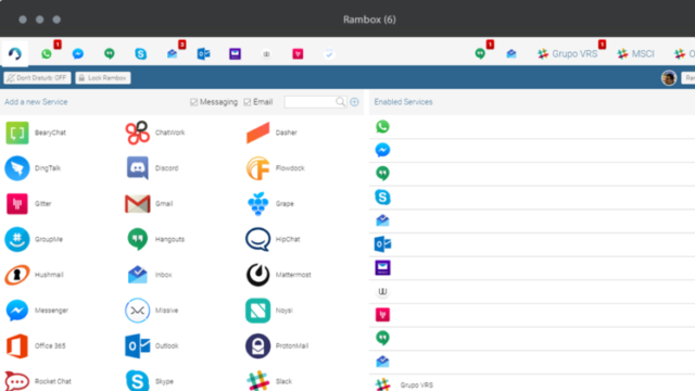 Rambox for Windows 11, 10 Screenshot 1