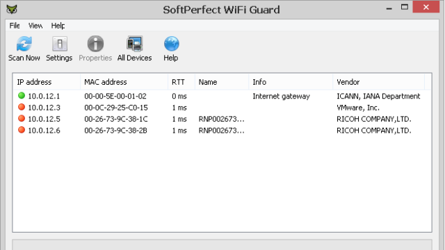 SoftPerfect WiFi Guard for Windows 11, 10 Screenshot 1