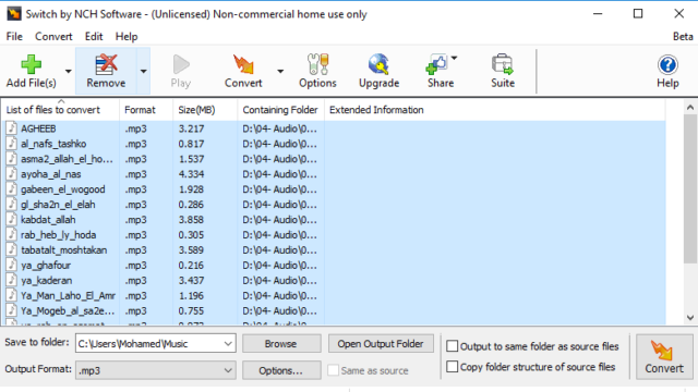 Switch Sound File Converter for Windows 11, 10 Screenshot 1