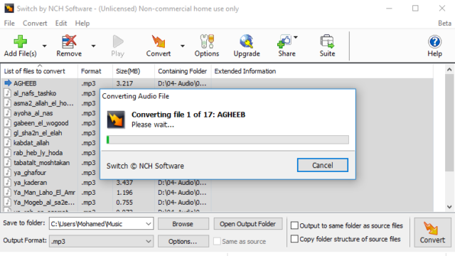 Switch Sound File Converter for Windows 11, 10 Screenshot 2