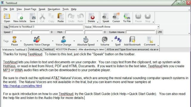 TextAloud for Windows 11, 10 Screenshot 1