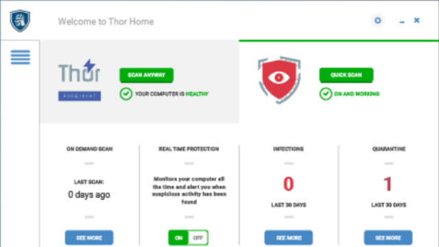 Thor Vigilance Home for Windows 10 Screenshot 1