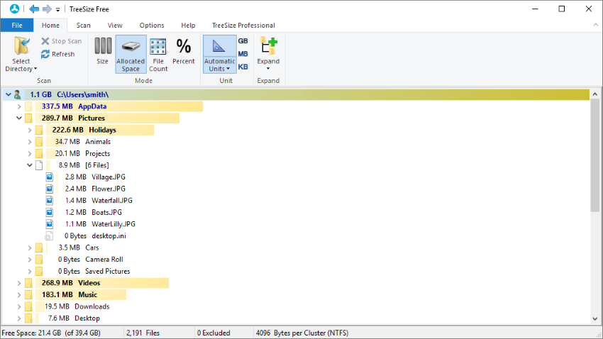 treesize alternative for windows