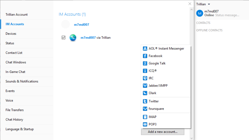 Trillian Screenshot 1