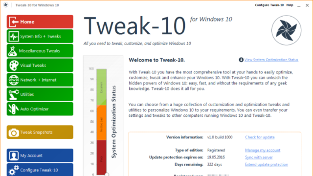 Tweak-10 for Windows 11, 10 Screenshot 1