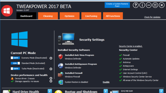 TweakPower for Windows 11, 10 Screenshot 1