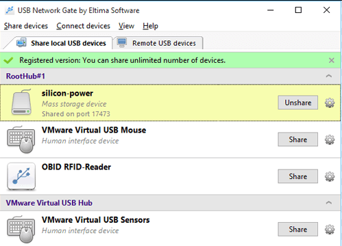 USB Network Gate for Windows 11, 10 Screenshot 1
