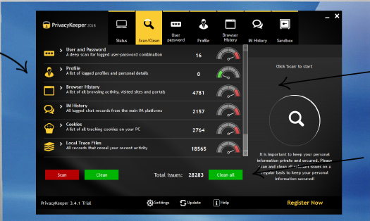 Uniblue PrivacyKeeper for Windows 11, 10 Screenshot 1