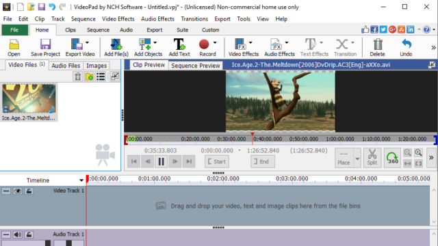 videopad video editor shadow plugin