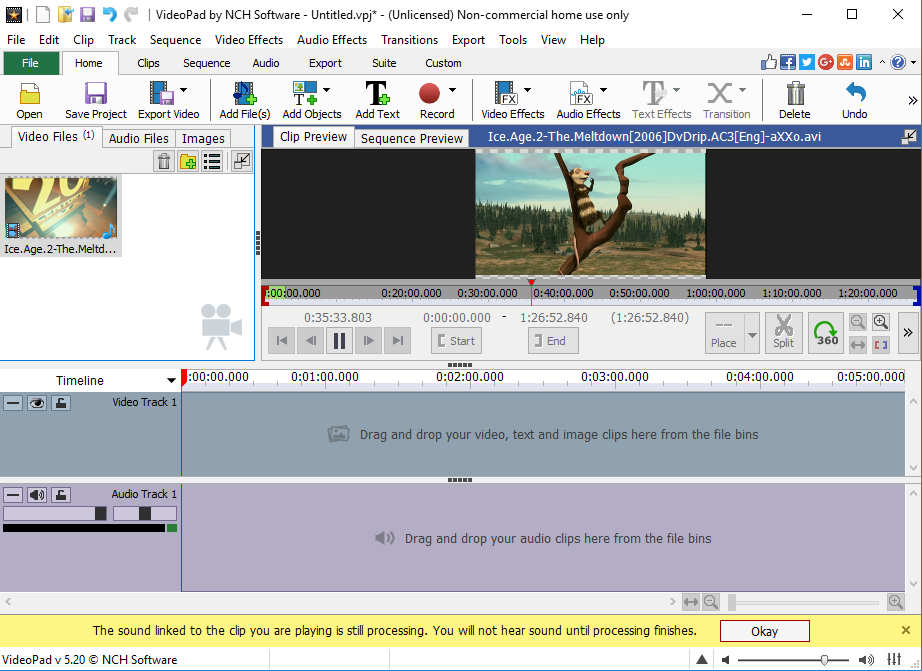 NCH VideoPad Video Editor Pro 13.51 for mac download