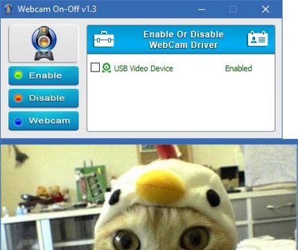 WebCam On-Off for Windows 10 Screenshot 1
